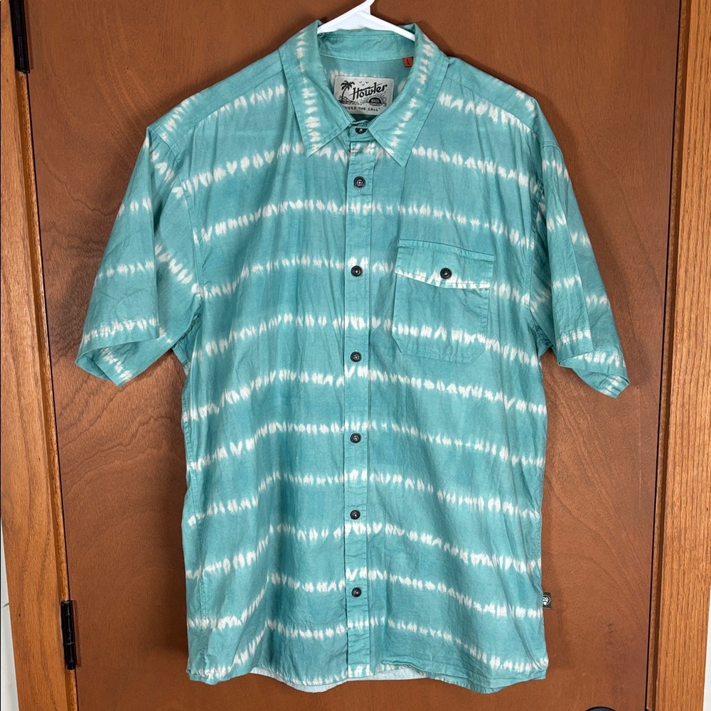 Howler Brother Mens Large Tie-dye button down